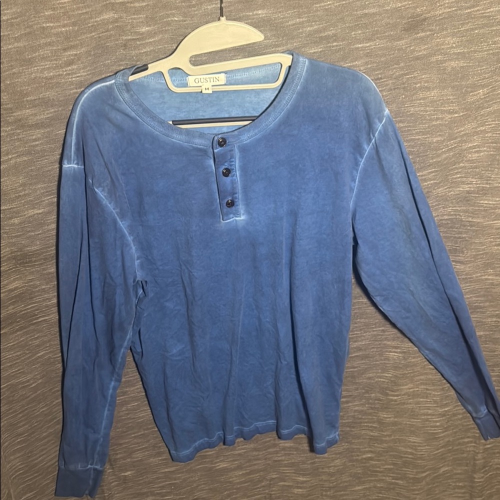 Gustin Indigo Long Sleeve Henley